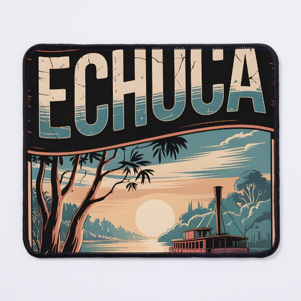 Item preview, Echuca Murray River and Paddle Steamer with Beautiful Sunset designed and sold by SwanAndStone.