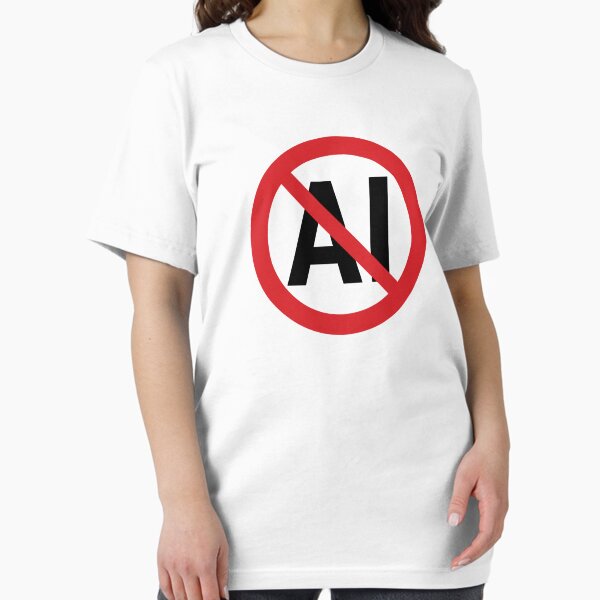 Item preview, NO AI / Symbole Anti-AI / Contre l'Intelligence Artificielle (Sur Blanc) designed and sold by STUDIO-72.