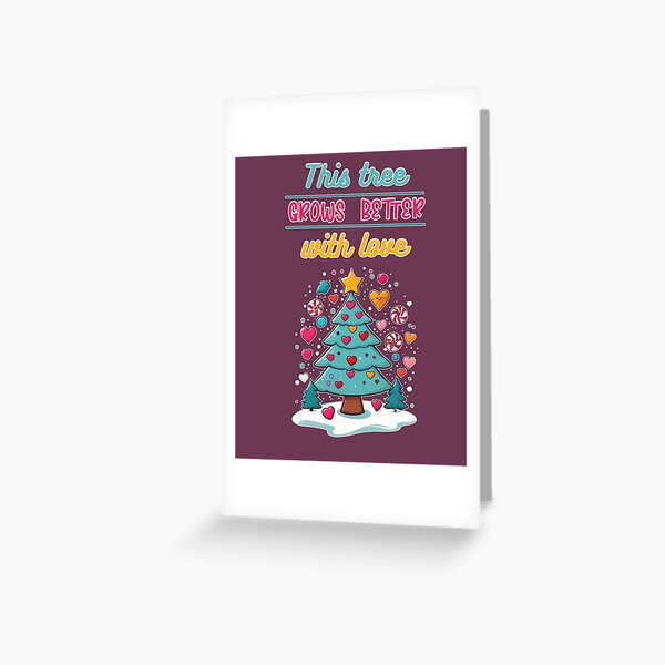 Item preview, This tree grows better with love , christmas xmas designed and sold by justine-bmw.