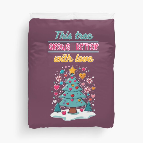 Item preview, This tree grows better with love , christmas xmas designed and sold by justine-bmw.