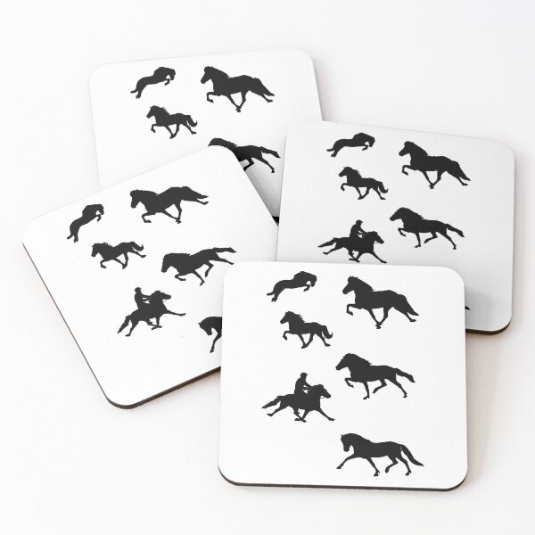 Item preview, 6 Icelandic horses silhuette designed and sold by Eymirart.