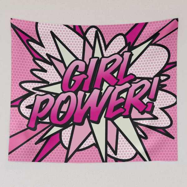 Item preview, GIRL POWER Pink Cute Comic Book Fun Superhero Graphic designed and sold by theimagezone.