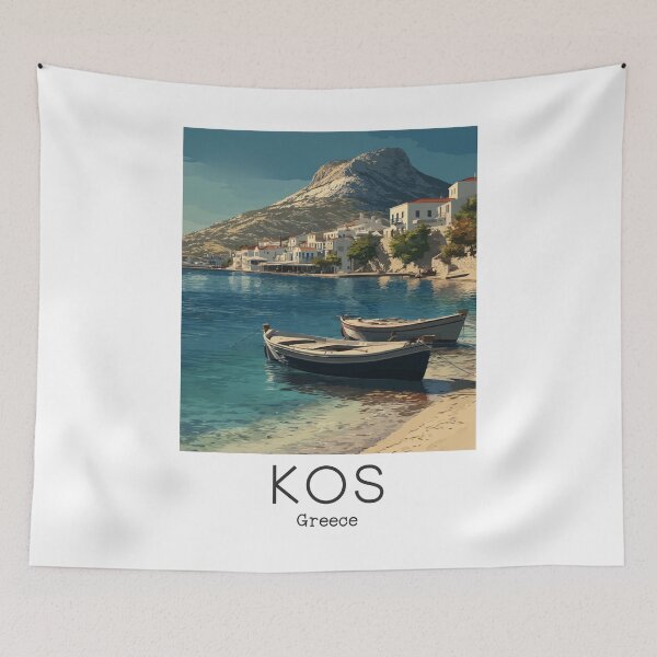 Item preview, A Vintage Travel Art of Kos - Greece  designed and sold by GoodOldVintage.