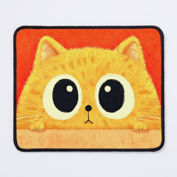 Item preview, Fluffy Orange Cat Peeking From Warm Colored Surface designed and sold by Piotrek0001.