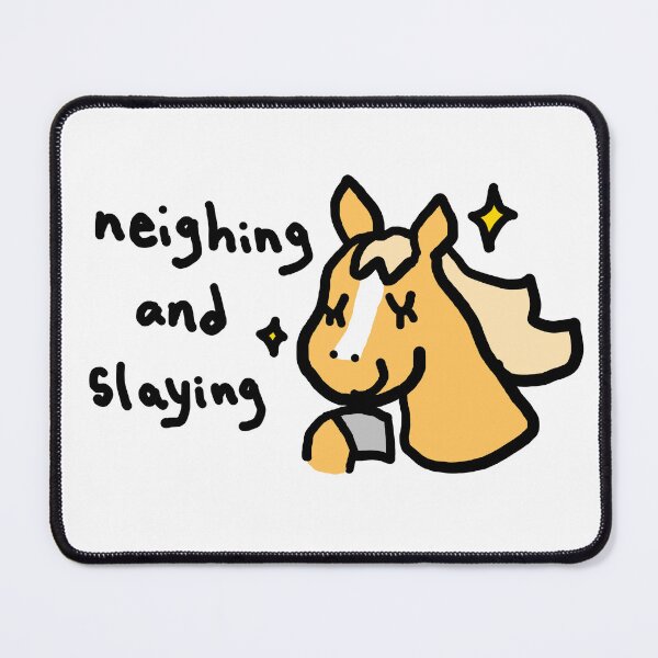 Item preview, yellow neighing and slaying horse  designed and sold by AbbieTheSnail.