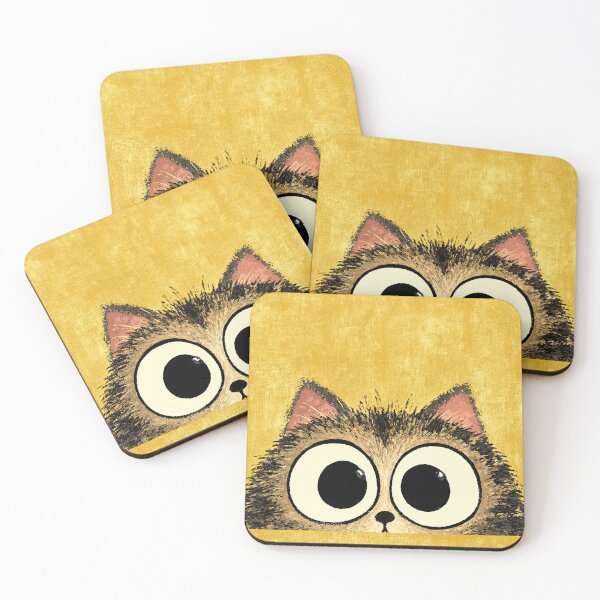 Item preview, Funny Cat Face Appearing From Below The Frame designed and sold by Piotrek0001.
