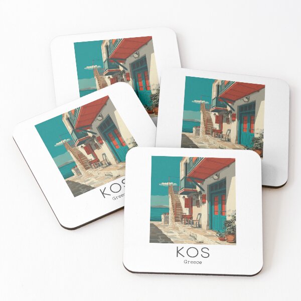 Item preview, A Vintage Travel Art of Kos - Greece  designed and sold by GoodOldVintage.