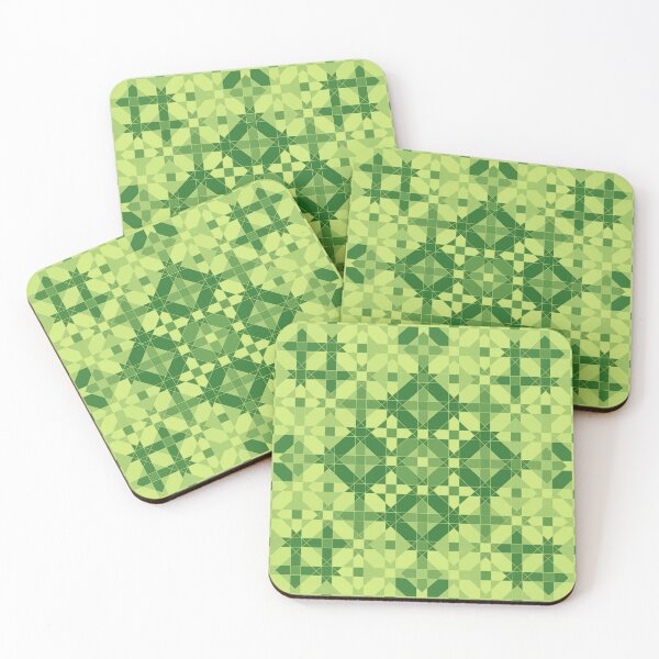 Item preview, Green Garden Mosaic – Moroccan-Inspired Geometric Tile Art designed and sold by Tarjiart.