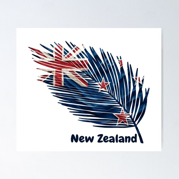 Item preview, Abstract New Zealand Flag – Feather Design designed and sold by Artejorge48.