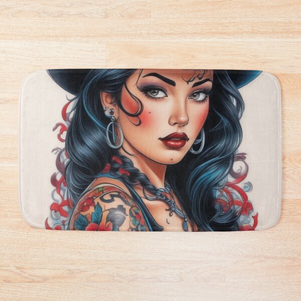 Item preview, Edgy American Cowgirl Pin Up Art designed and sold by MissSaylor.