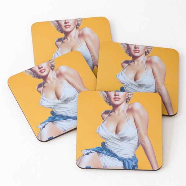 Item preview, Classic Marilyn Pose – Vintage Glamour in Blue and White designed and sold by djovan.