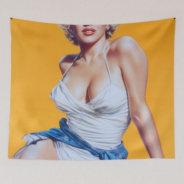 Item preview, Classic Marilyn Pose – Vintage Glamour in Blue and White designed and sold by djovan.