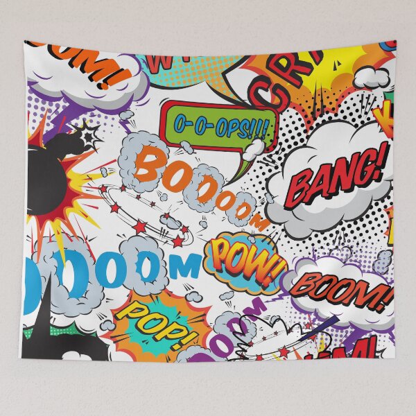 Item preview, Comic Book Fun Shout Outs Pop Art Typographic Cartoon Design designed and sold by theimagezone.