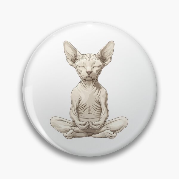 Item preview, charm of meditating hairless Sphynx cat with soft designed and sold by wonderisland.