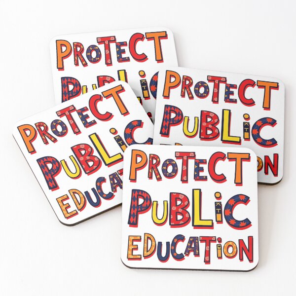 Item preview, Protect public education back to school - colorful pattern our schools teacher   designed and sold by SkeletonsDanger.