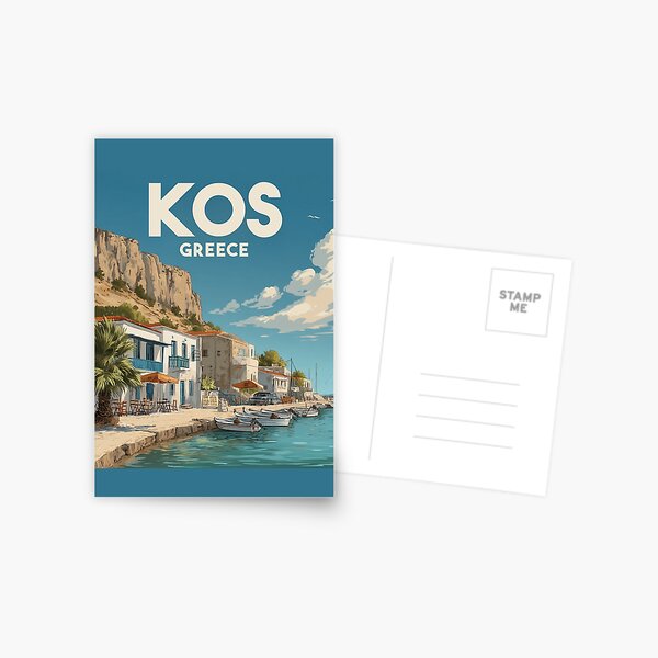Item preview, A Vintage Travel Art of Kos - Greece  designed and sold by GoodOldVintage.