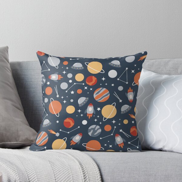 Item preview, ditsy outer space - planets and constellations - midnight navy designed and sold by Becca Alessi.