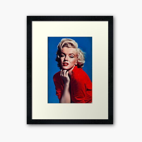 Artikel-Vorschau von Vintage Hollywood Glamour – Marilyn im auffälligen Rot-Blau-Kontrast, designt und verkauft von djovan.