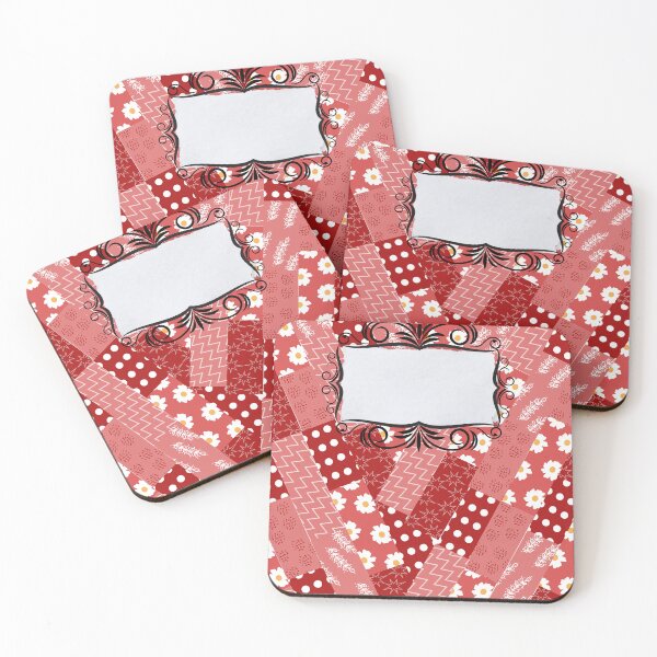 Item preview, Notebook cover red and white and flower tape inspired v-pattern Horizontal designed and sold by ReynoldsFun.