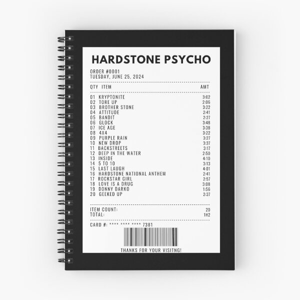 Item preview, HARDSTONE PSYCHO receipt designed and sold by 1xstonee-shop.