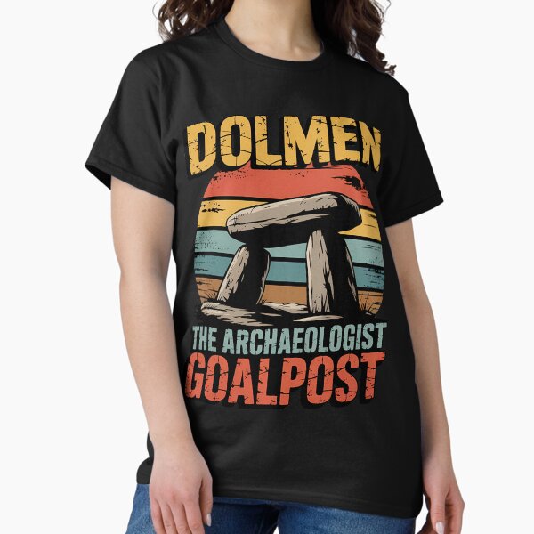 Item preview, Dolmen The Archaeologist Goalpost Retro Archaeology Humor designed and sold by BrBrDesign.