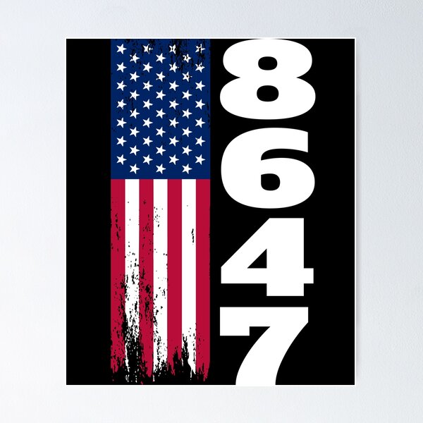 Item preview, 86 47 American Flag 8647 Subtle Anti Trump Gear designed and sold by DynamicDesign.