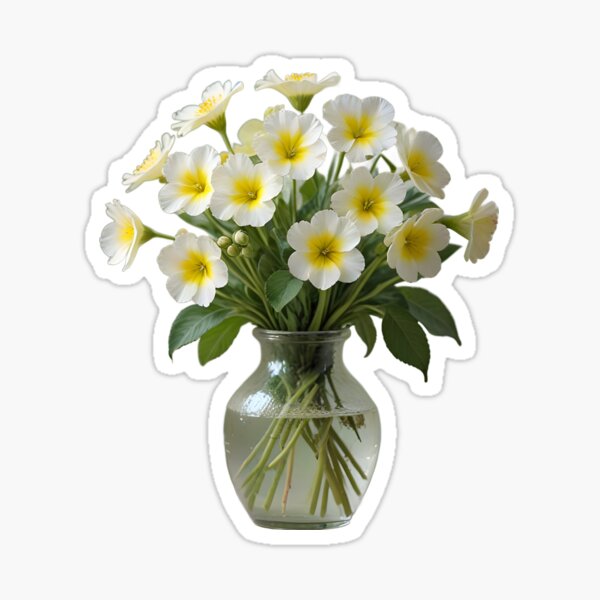 Item preview, Primrose in a glass vase designed and sold by Marcu Ioachim.