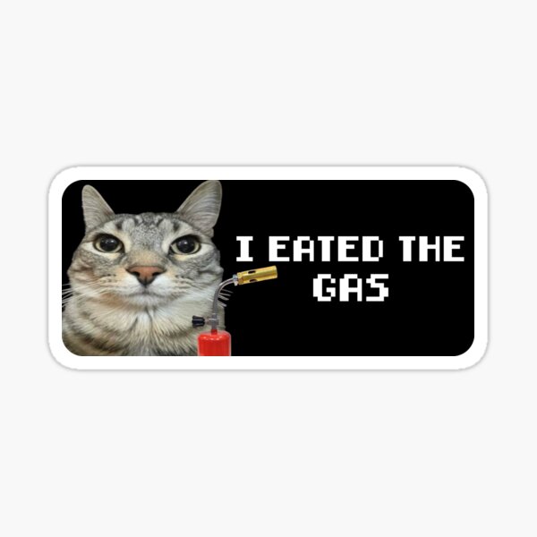 Item preview, I Eated The Gas Funny Gen Z Meme Bumper designed and sold by Lucki Shop.