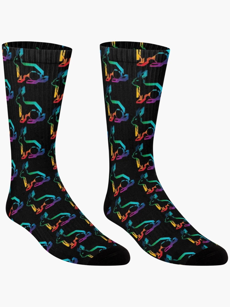 Thumbnail 3 of 5, Socks, Geometric Spectrum Rabbit designed and sold by Pixevol.