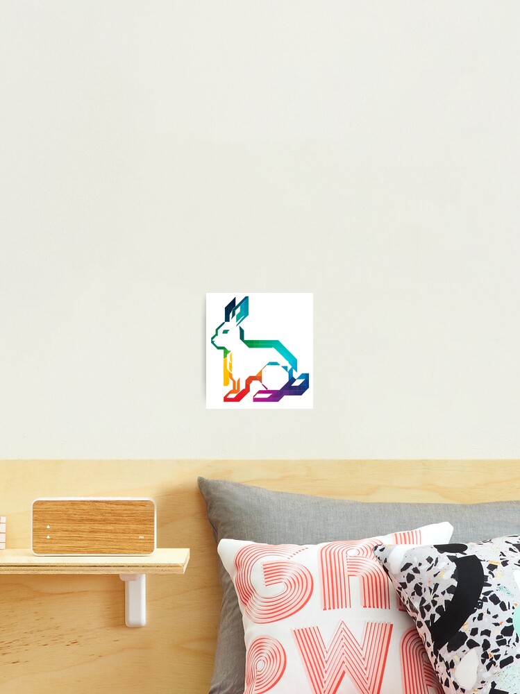Thumbnail 2 of 3, Photographic Print, Geometric Spectrum Rabbit designed and sold by pixvolution.