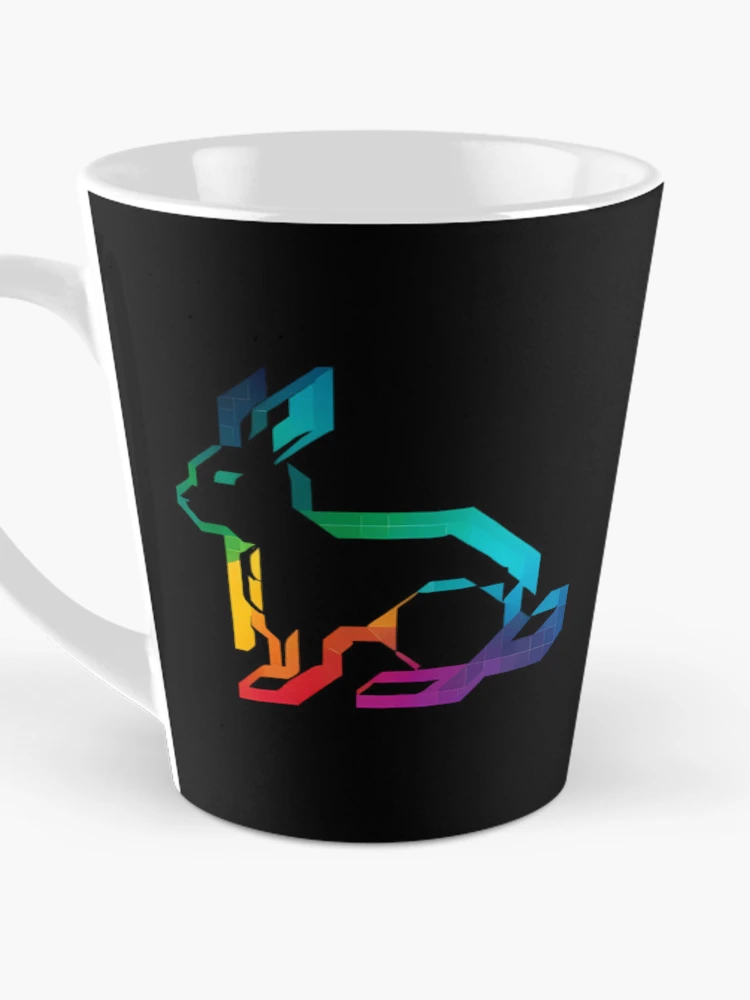 Thumbnail 3 of 4, Coffee Mug, Geometric Spectrum Rabbit designed and sold by Pixevol.