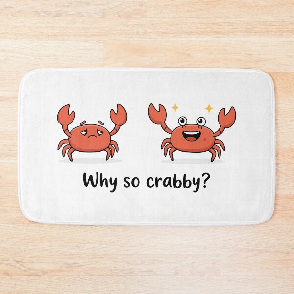 Item preview, Why So Crabby? - Cute Cartoon Crabs with Playful Expression designed and sold by amithachapa.