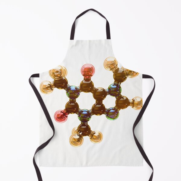 Item preview, Color coded structure of caffeine molecule with atomic bonds designed and sold by Omar Lopez-Rincon.