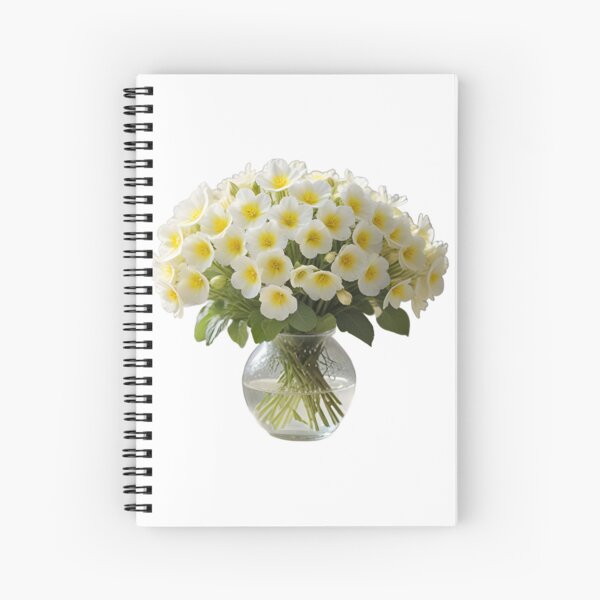 Item preview, White primrose in a glass vase designed and sold by Marcu Ioachim.
