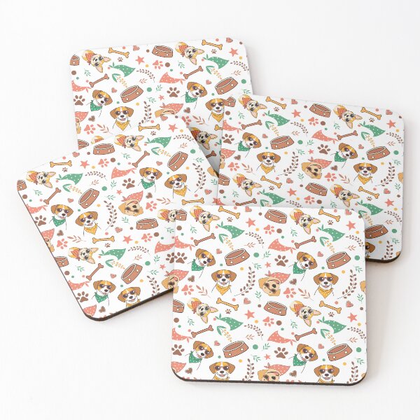 Item preview, Seamless watercolor pattern with bohemian dog in summer. designed and sold by CreativebyTKK.