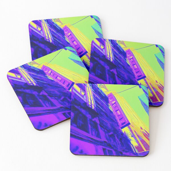 Item preview, Electric Skyline – A Surreal View of the City in Neon Hues designed and sold by djovan.
