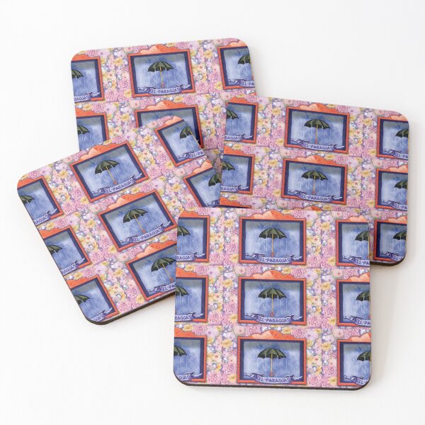 Item preview, El Paraguas – Lotería-Inspired Umbrella Nicho Art Print designed and sold by bombpop13.