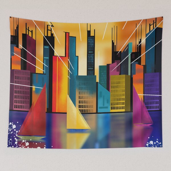 Item preview, Vibrant Cityscape  designed and sold by Andrew  Hitchen.