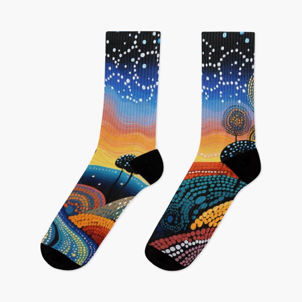 Item preview, Aboriginal Inspired Dot Art - Perfect Australian Countryside designed and sold by GrinGalore.