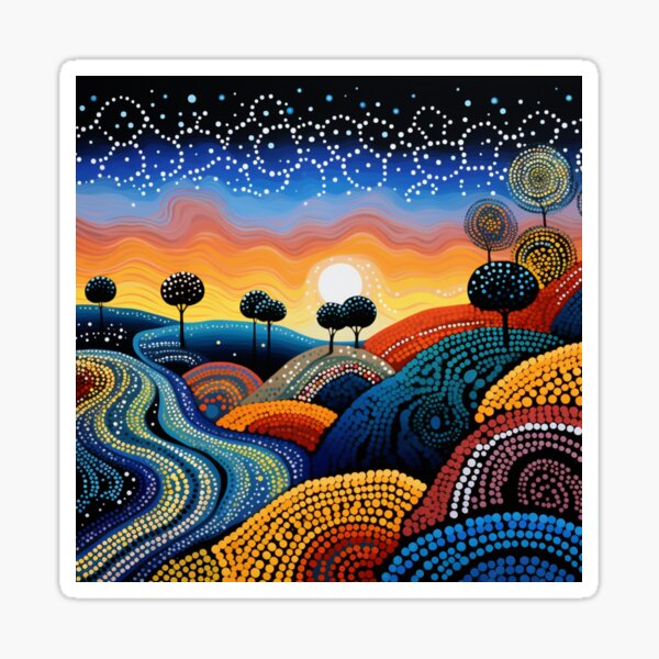Item preview, Aboriginal Authentic Art - Perfect Australian Countryside designed and sold by GrinGalore.
