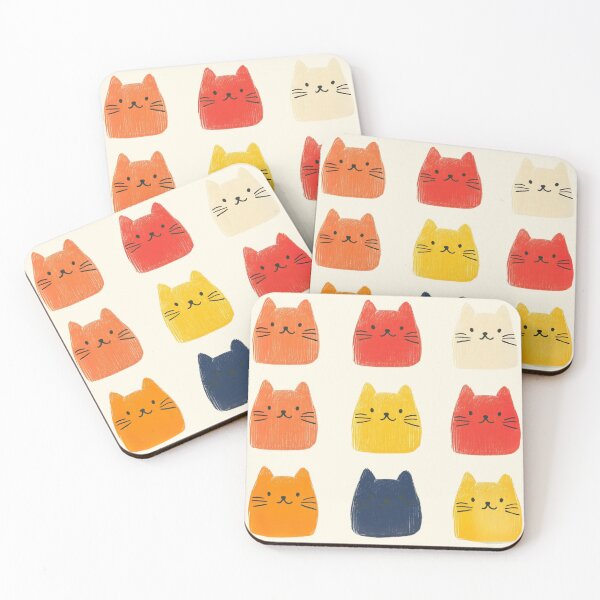 Item preview, Adorable Colorful Cat Faces | Cute Cartoon Cat Illustration designed and sold by hoyala.
