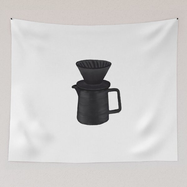 Item preview, Elegant black pour-over coffee maker featuring a minimalistic design for stylish brewing designed and sold by sigoisette.