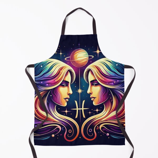 Item preview, Colorful Gemini zodiac sign with celestial twin figures designed and sold by ChernivtsiSkoda.