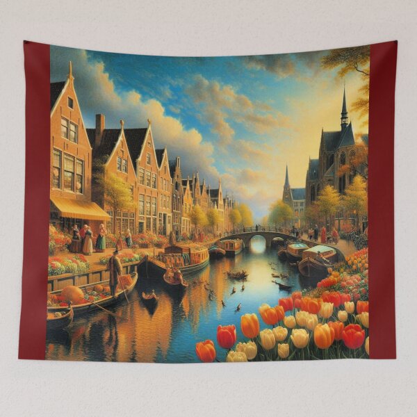 Item preview, Dutch Canal + Tulips designed and sold by daweave77.