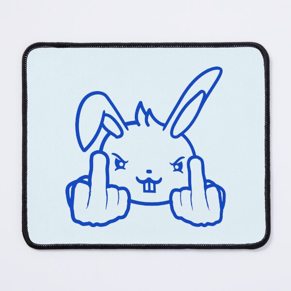 Item preview, Rabbit Middle Finger Showing Naughty Cheeky Insult designed and sold by shirt-o-mat.