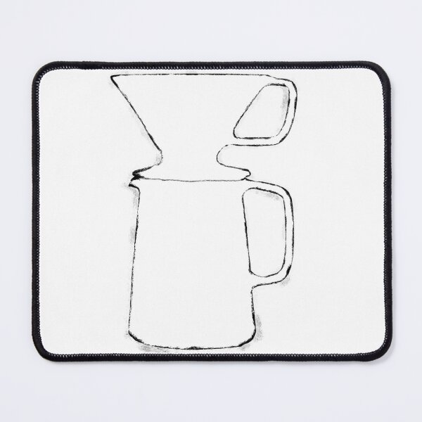 Item preview, Hand-Drawn Outline of Coffee Dripper and Cup in Minimalistic Style designed and sold by sigoisette.