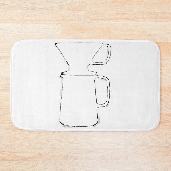 Item preview, Hand-Drawn Outline of Coffee Dripper and Cup in Minimalistic Style designed and sold by sigoisette.