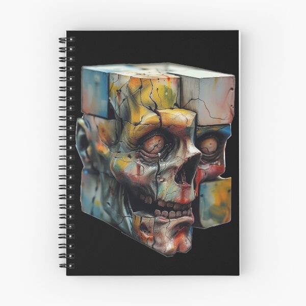 Item preview, Scary Colorful Rubik’s Skull designed and sold by Kat's Design Hub.