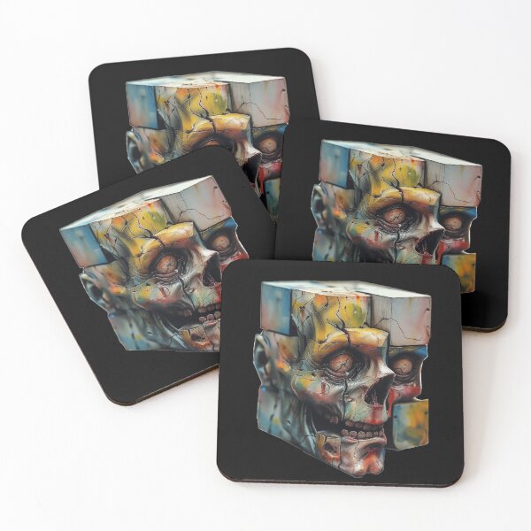 Item preview, Scary Colorful Rubik’s Skull designed and sold by Kat's Design Hub.
