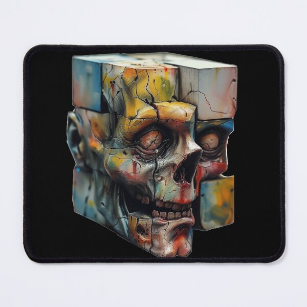Item preview, Scary Colorful Rubik’s Skull designed and sold by Kat's Design Hub.